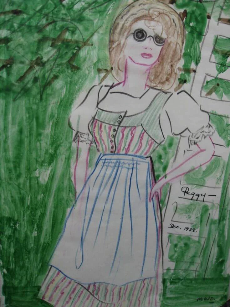 She also used to make these cutout models to dress up.